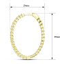 3 Carat Oval Shape Moissanite Inside Out Hoop Earrings In 14 Karat Yellow Gold Image-4