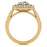 1 1/2 Carat Double Halo Moissanite Engagement Ring in 14k Yellow Gold  Image-3