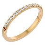 1/4 Carat Moissanite Wedding Band In 14 Karat Yellow Gold Image-2