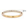 1/4 Carat Moissanite Wedding Band In 14 Karat Yellow Gold Image-5