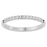 1/4 Carat Moissanite Wedding Band In 14 Karat White Gold
 Image-1