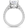 4 Carat Pear Shape Lab Grown Diamond Classic Engagement Ring In 14K White Gold Image-3