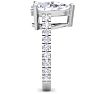 4 Carat Pear Shape Lab Grown Diamond Classic Engagement Ring In 14K White Gold Image-4