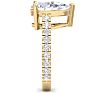 4 Carat Pear Shape Lab Grown Diamond Classic Engagement Ring In 14K Yellow Gold Image-4