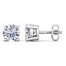 3 Carat Lab Grown Diamond Earrings In 14 Karat White Gold, Basket Setting Image-1