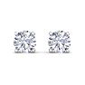 3 Carat Lab Grown Diamond Earrings In 14 Karat White Gold, Basket Setting Image-2