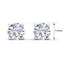 3 Carat Lab Grown Diamond Earrings In 14 Karat White Gold, Basket Setting Image-5