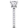 4 Carat Princess Cut Lab Grown Diamond Hidden Halo Engagement Ring In 14K White Gold Image-4