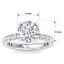 4 Carat Round Lab Grown Diamond Hidden Halo Engagement Ring In 14K White Gold Image-5