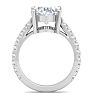 5 Carat Oval Shape Lab Grown Diamond Classic Engagement Ring In 14K White Gold Image-3