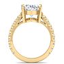 5 Carat Oval Shape Lab Grown Diamond Classic Engagement Ring In 14K Yellow Gold Image-3