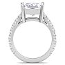 5 Carat Princess Cut Lab Grown Diamond Classic Engagement Ring In 14K White Gold Image-3