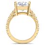 5 Carat Princess Cut Lab Grown Diamond Classic Engagement Ring In 14K Yellow Gold Image-3
