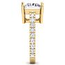 5 Carat Princess Cut Lab Grown Diamond Classic Engagement Ring In 14K Yellow Gold Image-4