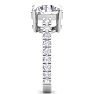 5 Carat Round Lab Grown Diamond Classic Engagement Ring In 14K White Gold Image-4