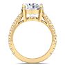 5 Carat Round Lab Grown Diamond Classic Engagement Ring In 14K Yellow Gold Image-3