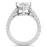 5 Carat Pear Shape Lab Grown Diamond Classic Engagement Ring In 14K White Gold Image-3