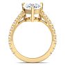 5 Carat Pear Shape Lab Grown Diamond Classic Engagement Ring In 14K Yellow Gold Image-3