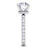 5 Carat Round Lab Grown Diamond Hidden Halo Engagement Ring In 14K White Gold Image-4
