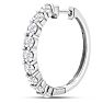 1 Carat Lab Grown Diamond Hoop Earrings In 14K White Gold Image-3