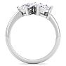 2 Carat Lab Grown Diamond Two Stone Engagement Ring, Pear-Pear, In 14K White Gold Image-3