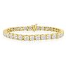 11 Carat Lab Grown Diamond Tennis Bracelet In 14 Karat Yellow Gold, 7 Inches Image-1