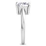 4 Carat Cushion Cut Lab Grown Diamond Solitaire Engagement Ring In 14K White Gold Image-5