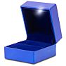 Ring Jewelry Box With Light and Blue Velvet Interior Image-2