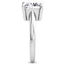 5 Carat Cushion Cut Lab Grown Diamond Solitaire Engagement Ring In 14K White Gold Image-5