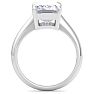 5 Carat Emerald Cut Lab Grown Diamond Solitaire Engagement Ring In 14K White Gold Image-4