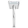 5 Carat Emerald Cut Lab Grown Diamond Solitaire Engagement Ring In 14K White Gold Image-5