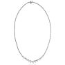 Graduated 8 Carat Lab Grown Diamond Tennis Necklace In 14 Karat White Gold, 17 Inches Image-2
