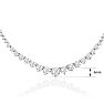 Graduated 8 Carat Lab Grown Diamond Tennis Necklace In 14 Karat White Gold, 17 Inches Image-4