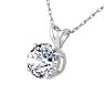 2 Carat Round Shape Lab Grown Diamond Solitaire Necklace In 14K White Gold Image-2