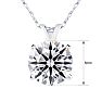 2 Carat Round Shape Lab Grown Diamond Solitaire Necklace In 14K White Gold Image-4