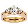 3/4 Carat Moissanite Solitaire Ring In 14 Karat Yellow Gold Image-1