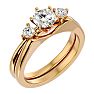 3/4 Carat Moissanite Solitaire Ring In 14 Karat Yellow Gold Image-2
