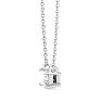 1/4 Carat Emerald Cut Lab Grown Diamond Solitaire Necklace In 14 Karat White Gold Image-3