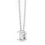 1/2 Carat Emerald Cut Lab Grown Diamond Solitaire Necklace In 14 Karat White Gold Image-3
