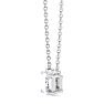 3/4 Carat Emerald Cut Lab Grown Diamond Solitaire Necklace In 14 Karat White Gold Image-3