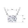 3/4 Carat Oval Shape Lab Grown Diamond Solitaire Necklace In 14 Karat White Gold Image-5