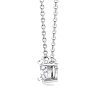 1 Carat Oval Shape Lab Grown Diamond Solitaire Necklace In 14 Karat White Gold Image-3