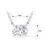 1 Carat Oval Shape Lab Grown Diamond Solitaire Necklace In 14 Karat White Gold Image-5
