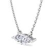 1/3 Carat Marquise Shape Lab Grown Diamond Solitaire Necklace In 14 Karat White Gold Image-2