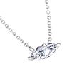1/3 Carat Marquise Shape Lab Grown Diamond Solitaire Necklace In 14 Karat White Gold Image-4