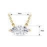 1/2 Carat Marquise Shape Lab Grown Diamond Solitaire Necklace In 14 Karat Yellow Gold Image-5