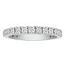 2/3ct Diamond Almost Eternity Band in 14k White Gold. Finely Crafted Micropave Wedding Band. Image-1