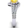 Citrine Ring: 1.40 Carat Oval Shape Citrine and Fancy Diamond Ring In Sterling Silver Image-3