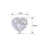 4 1/2 Carat Heart Shape Halo Lab Grown Diamond Stud Earrings In 14 Karat White Gold Image-5