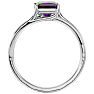 Mystic Topaz Ring: 1 3/4 Carat Emerald Shape Mystic Topaz and Diamond Ring In Sterling Silver Image-3